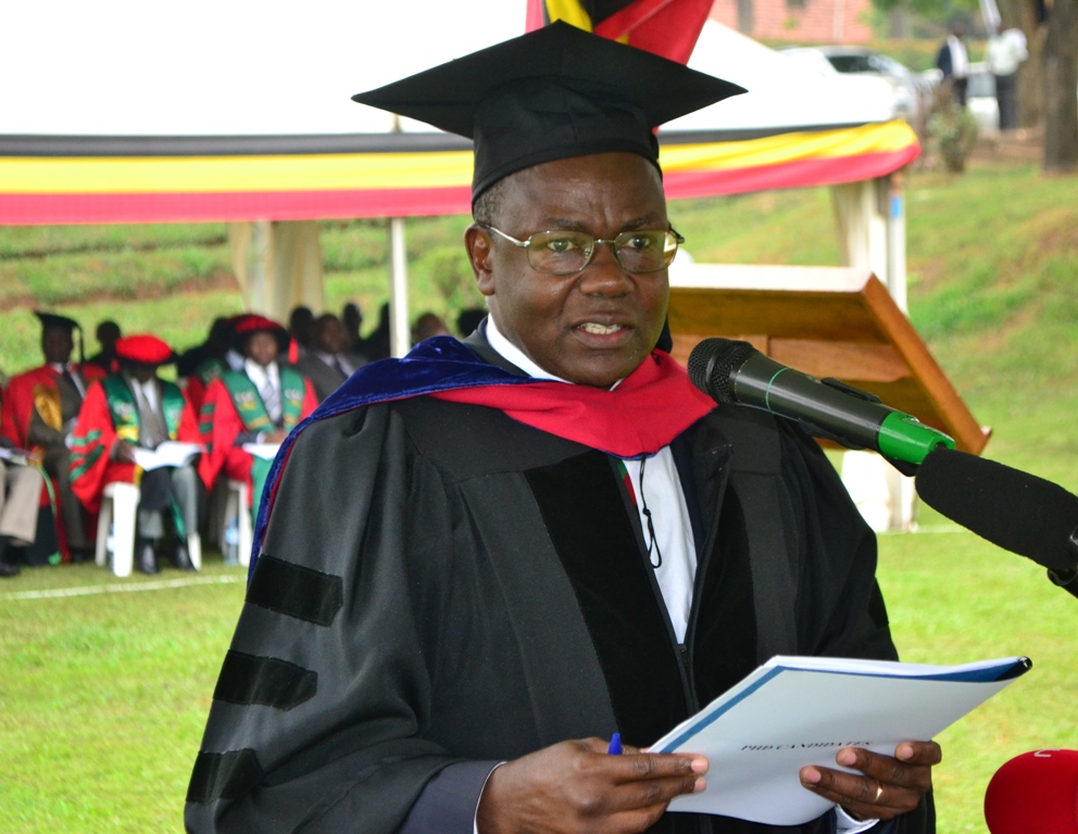  - Prof. Bernard Bashaasha presenting Graduands for award of degrees and at the 69th Graduation Ceremony
