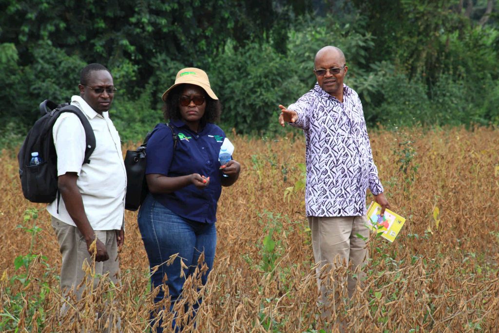  - Prof. Phinehas Tukamuhabwa (3rd) during a field day