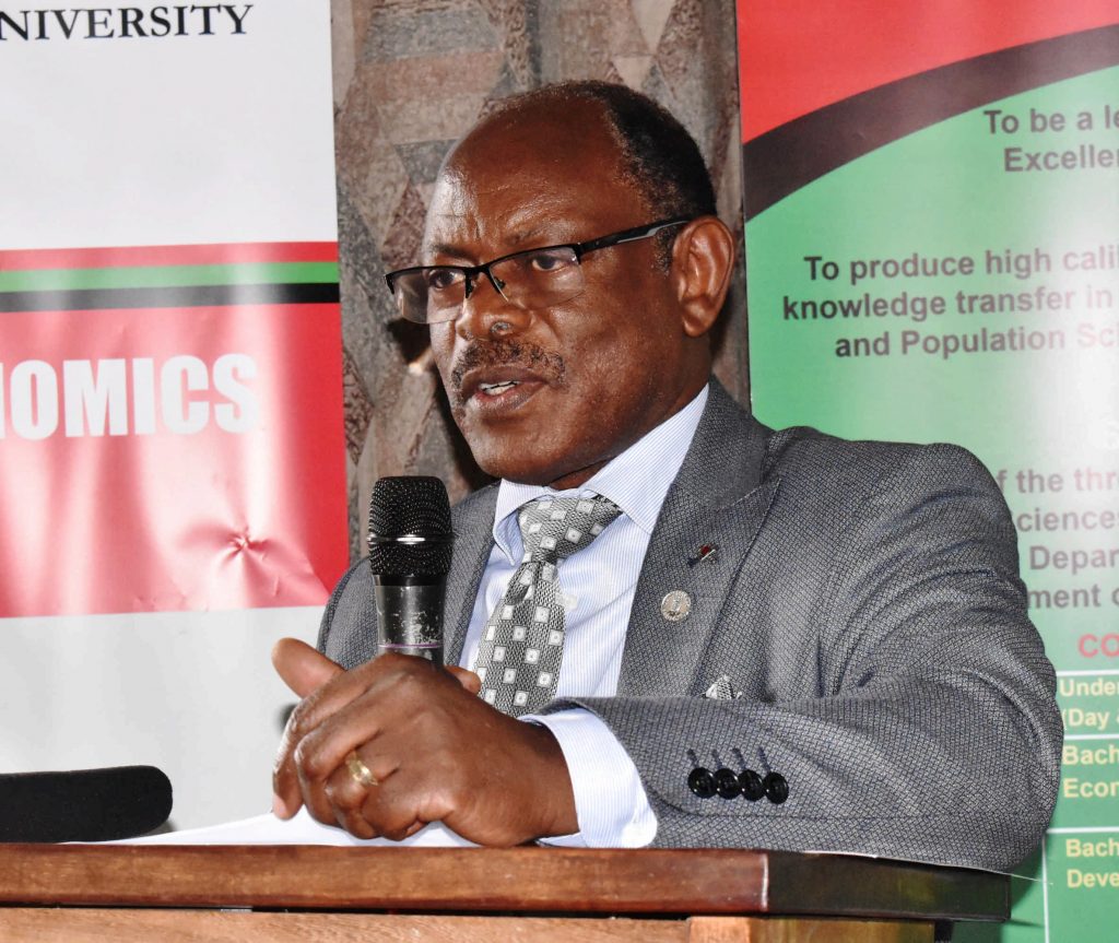  - Makerere University Vice Chancellor, Prof. Barnabas Nawangwe making his opening remarks at the Environment for Development Initiative (EfD–Mak) Centre dialogue
