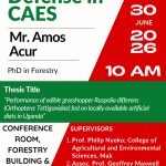 PhD Defense By Mr. Amos Acur