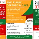 Upcoming PhD Defenses at CAES, 2nd-29th October 2026